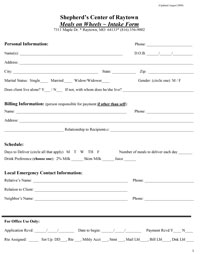 intake form