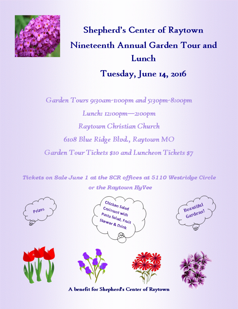 Information for the 2016 SCR Garden Tour